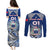 Custom Samoa Rugby Couples Matching Puletasi Dress and Long Sleeve Button Shirt Toa Samoa Myriad Patterns LT01 - Polynesian Pride