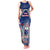 Custom Samoa Rugby Family Matching Tank Maxi Dress and Hawaiian Shirt Toa Samoa Myriad Patterns LT01 Mom's Dress Blue - Polynesian Pride