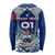 Custom Samoa Rugby Long Sleeve Shirt Toa Samoa Myriad Patterns LT01 - Polynesian Pride