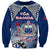 Custom Samoa Rugby Sweatshirt Toa Samoa Myriad Patterns LT01 Unisex Blue - Polynesian Pride