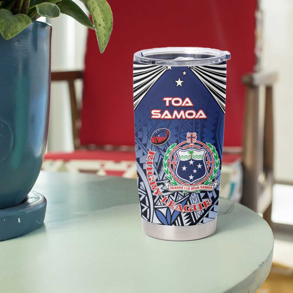 Samoa Rugby Tumbler Cup Toa Samoa Myriad Patterns LT01 - Polynesian Pride