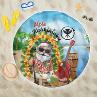 Hawaii Golf Christmas Beach Blanket Mele Kalikimaka Funny Golfer Santa LT01 One Size 150cm Blue - Polynesian Pride