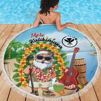 Hawaii Golf Christmas Beach Blanket Mele Kalikimaka Funny Golfer Santa LT01 - Polynesian Pride