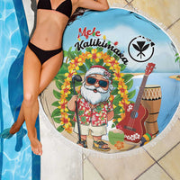Hawaii Golf Christmas Beach Blanket Mele Kalikimaka Funny Golfer Santa LT01 - Polynesian Pride