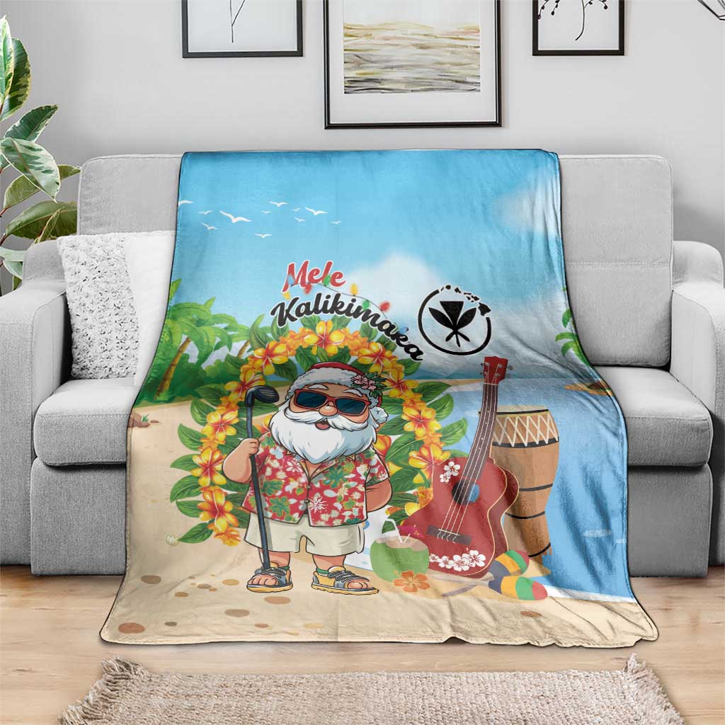 Hawaii Golf Christmas Blanket Mele Kalikimaka Funny Golfer Santa LT01 - Polynesian Pride