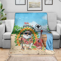 Hawaii Golf Christmas Blanket Mele Kalikimaka Funny Golfer Santa LT01 - Polynesian Pride