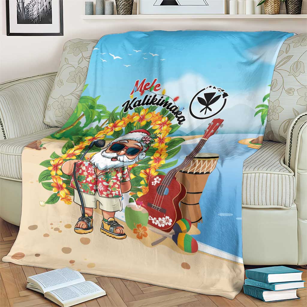 Hawaii Golf Christmas Blanket Mele Kalikimaka Funny Golfer Santa LT01 - Polynesian Pride