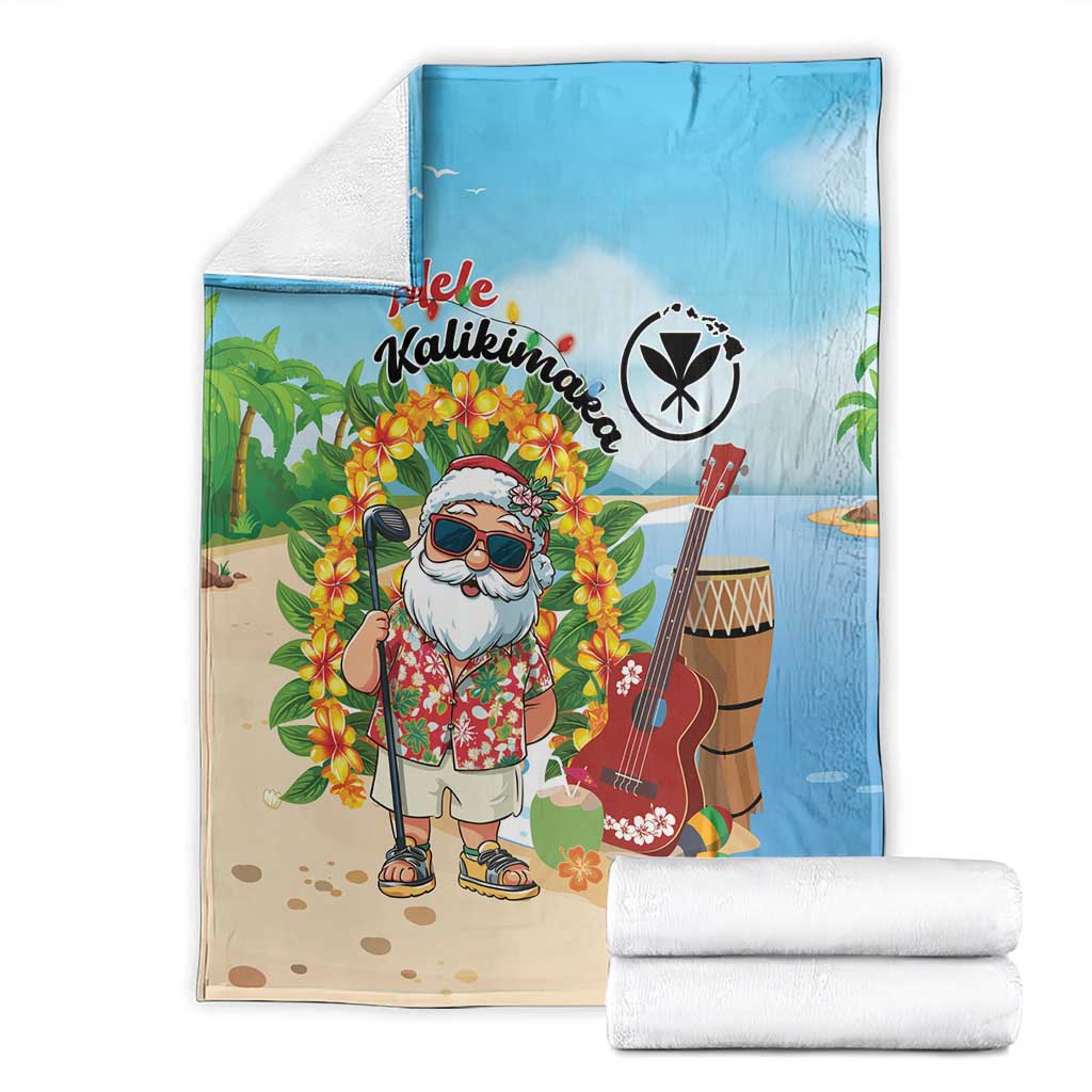 Hawaii Golf Christmas Blanket Mele Kalikimaka Funny Golfer Santa LT01 - Polynesian Pride