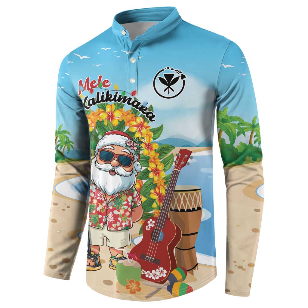 Personalized Hawaii Golf Christmas Button Sweatshirt Mele Kalikimaka Funny Golfer Santa LT01 - Polynesian Pride