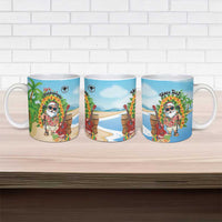 Personalized Hawaii Golf Christmas Ceramic Mug Mele Kalikimaka Funny Golfer Santa LT01 - Polynesian Pride