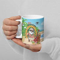 Personalized Hawaii Golf Christmas Ceramic Mug Mele Kalikimaka Funny Golfer Santa LT01 - Polynesian Pride