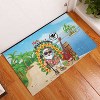 Hawaii Golf Christmas Rubber Doormat Mele Kalikimaka Funny Golfer Santa LT01 - Polynesian Pride