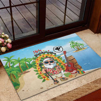 Hawaii Golf Christmas Rubber Doormat Mele Kalikimaka Funny Golfer Santa LT01 - Polynesian Pride