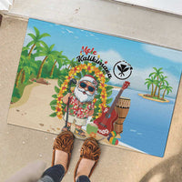Hawaii Golf Christmas Rubber Doormat Mele Kalikimaka Funny Golfer Santa LT01 - Polynesian Pride