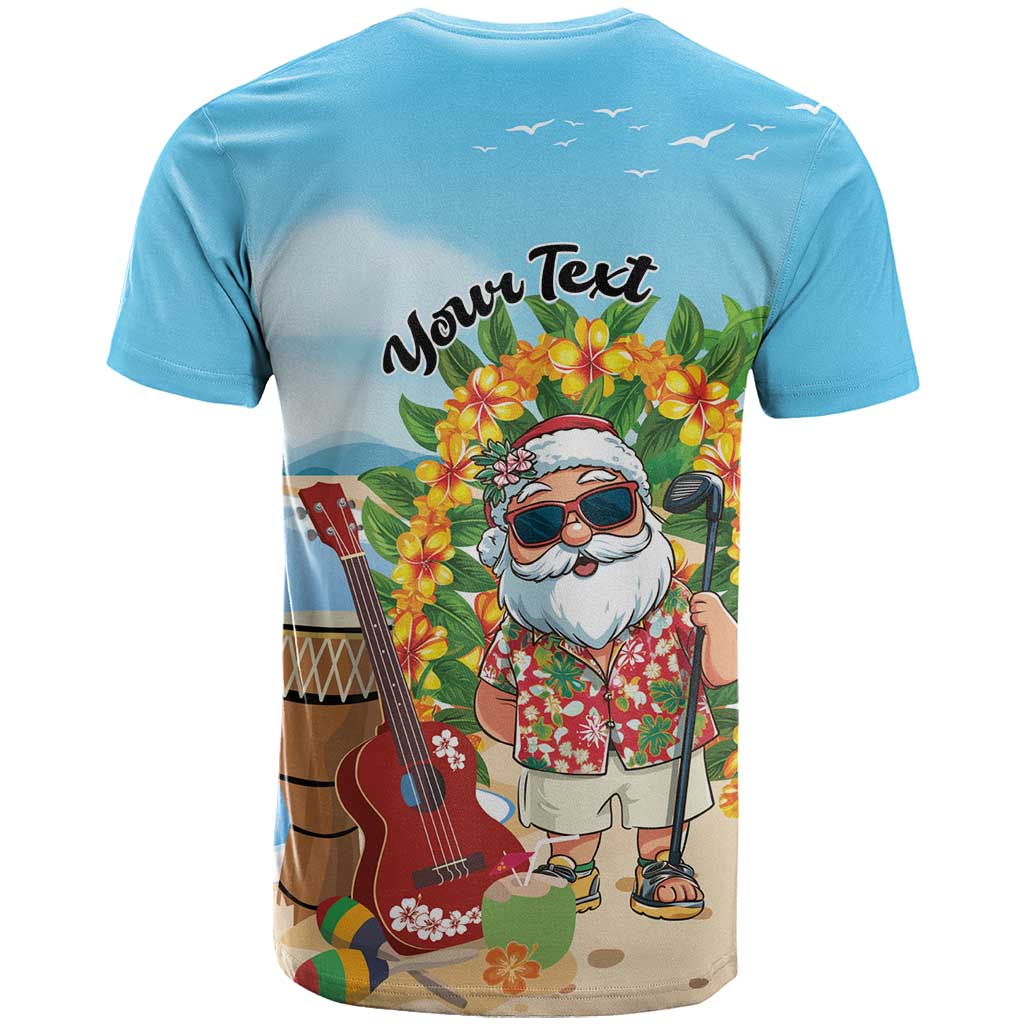 Personalized Hawaii Golf Christmas T Shirt Mele Kalikimaka Funny Golfer Santa LT01 - Polynesian Pride