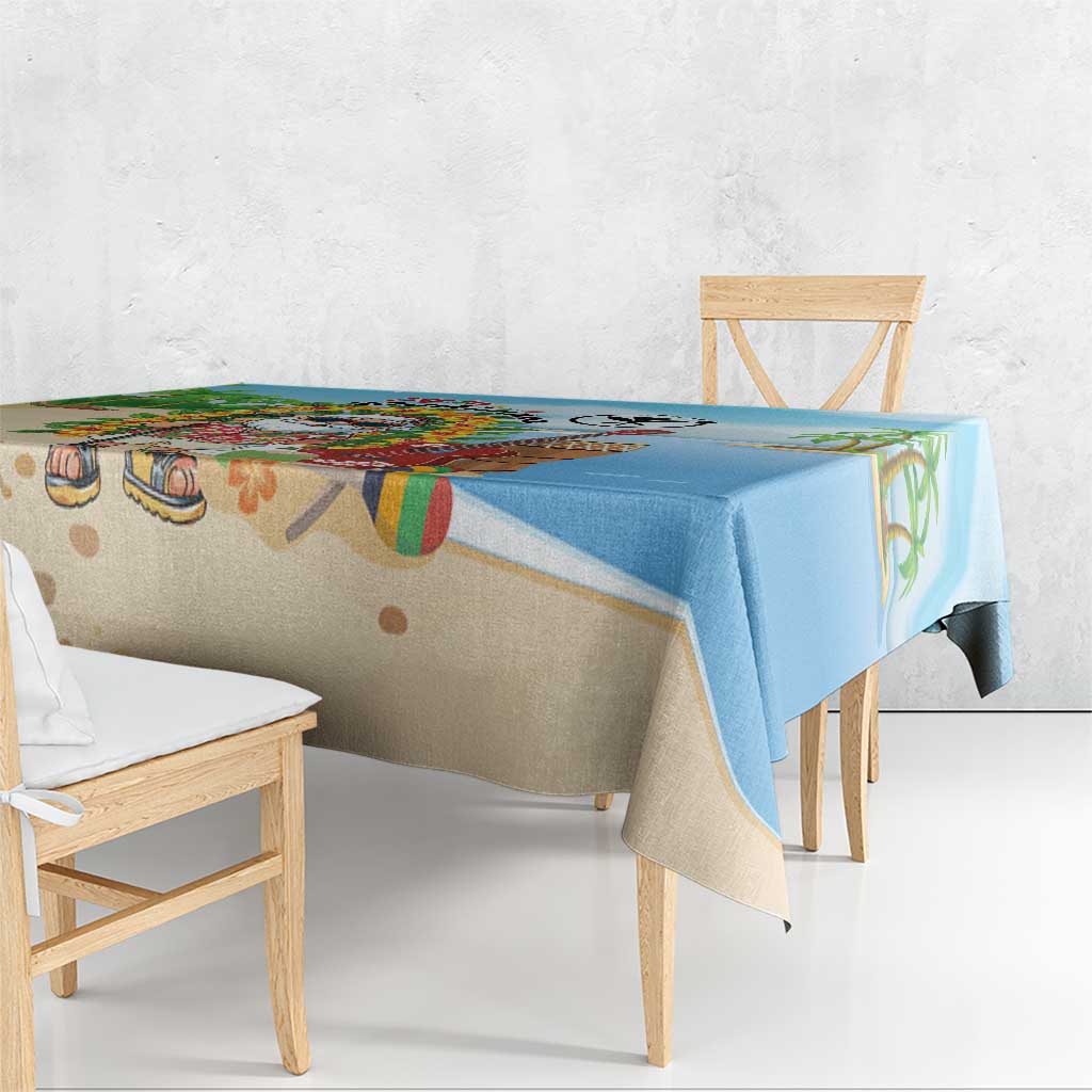 Hawaii Golf Christmas Tablecloth Mele Kalikimaka Funny Golfer Santa LT01 - Polynesian Pride