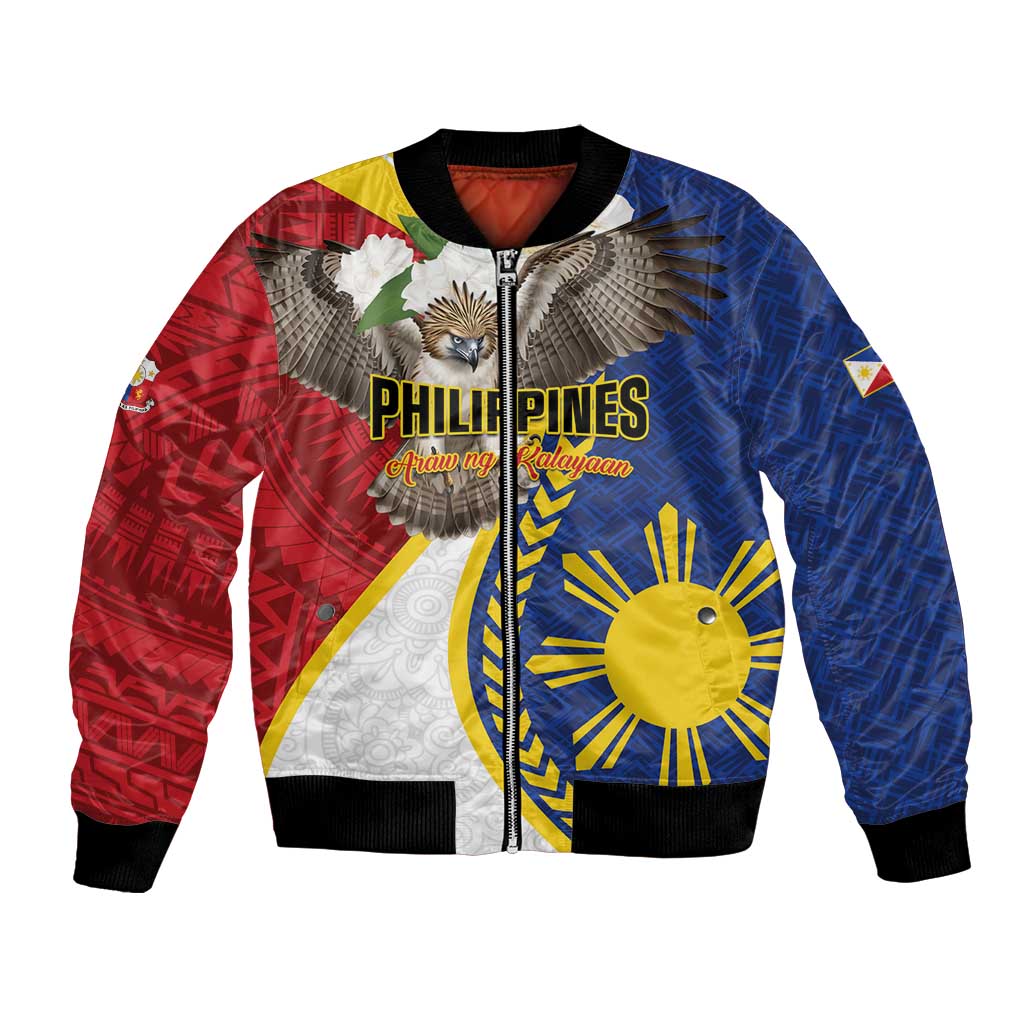 Personalized Philippines Bomber Jacket Filipino Araw ng Kalayaan LT01 Unisex Multicolor - Polynesian Pride