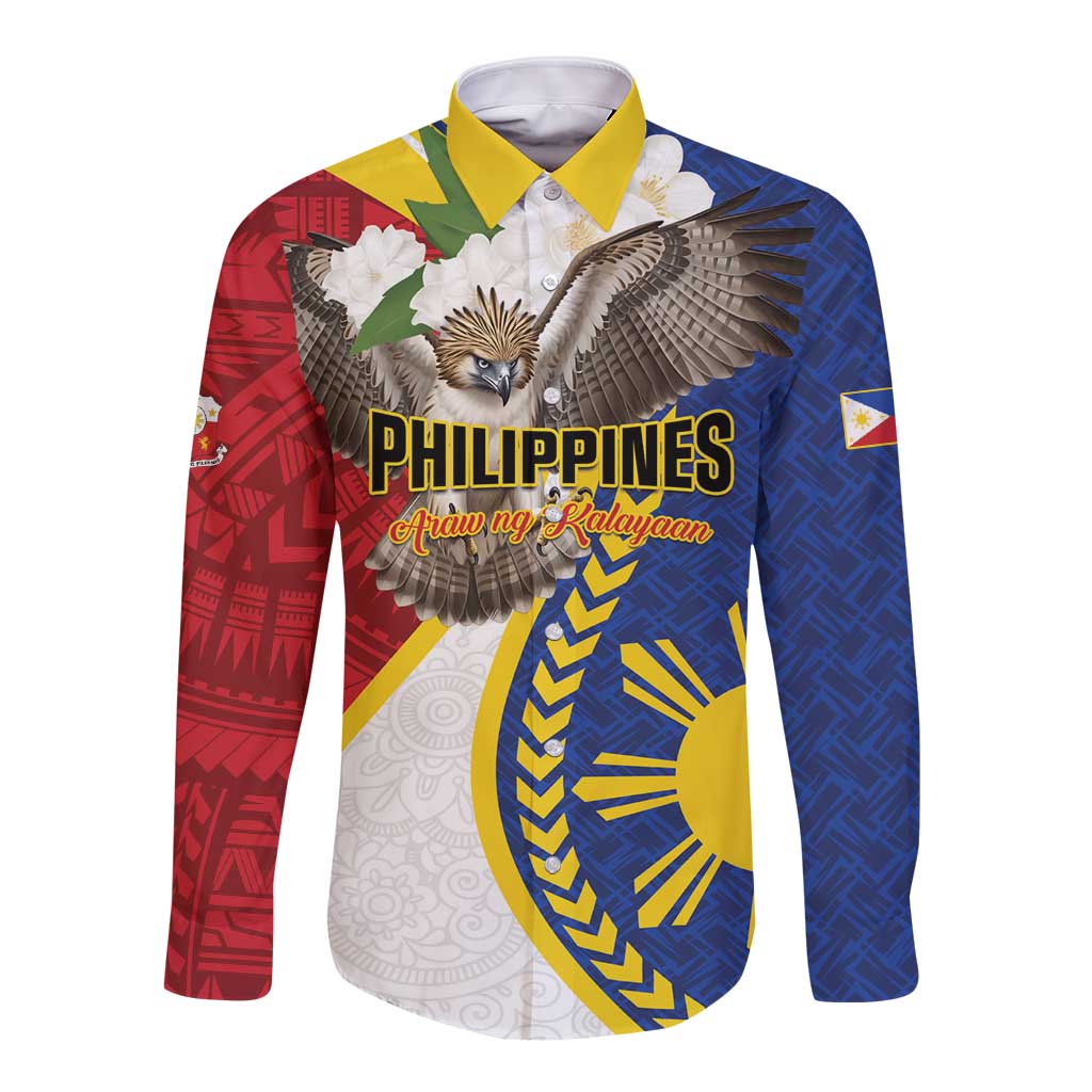 Personalized Philippines Long Sleeve Button Shirt Filipino Araw ng Kalayaan LT01 Unisex Multicolor - Polynesian Pride
