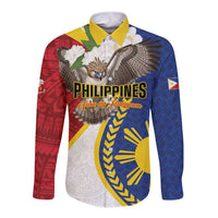 Personalized Philippines Long Sleeve Button Shirt Filipino Araw ng Kalayaan LT01 Unisex Multicolor - Polynesian Pride