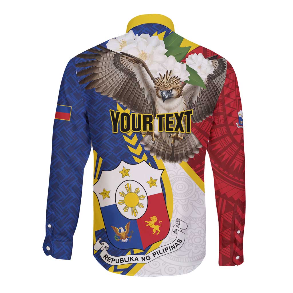 Personalized Philippines Long Sleeve Button Shirt Filipino Araw ng Kalayaan LT01 - Polynesian Pride