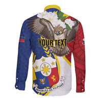 Personalized Philippines Long Sleeve Button Shirt Filipino Araw ng Kalayaan LT01 - Polynesian Pride