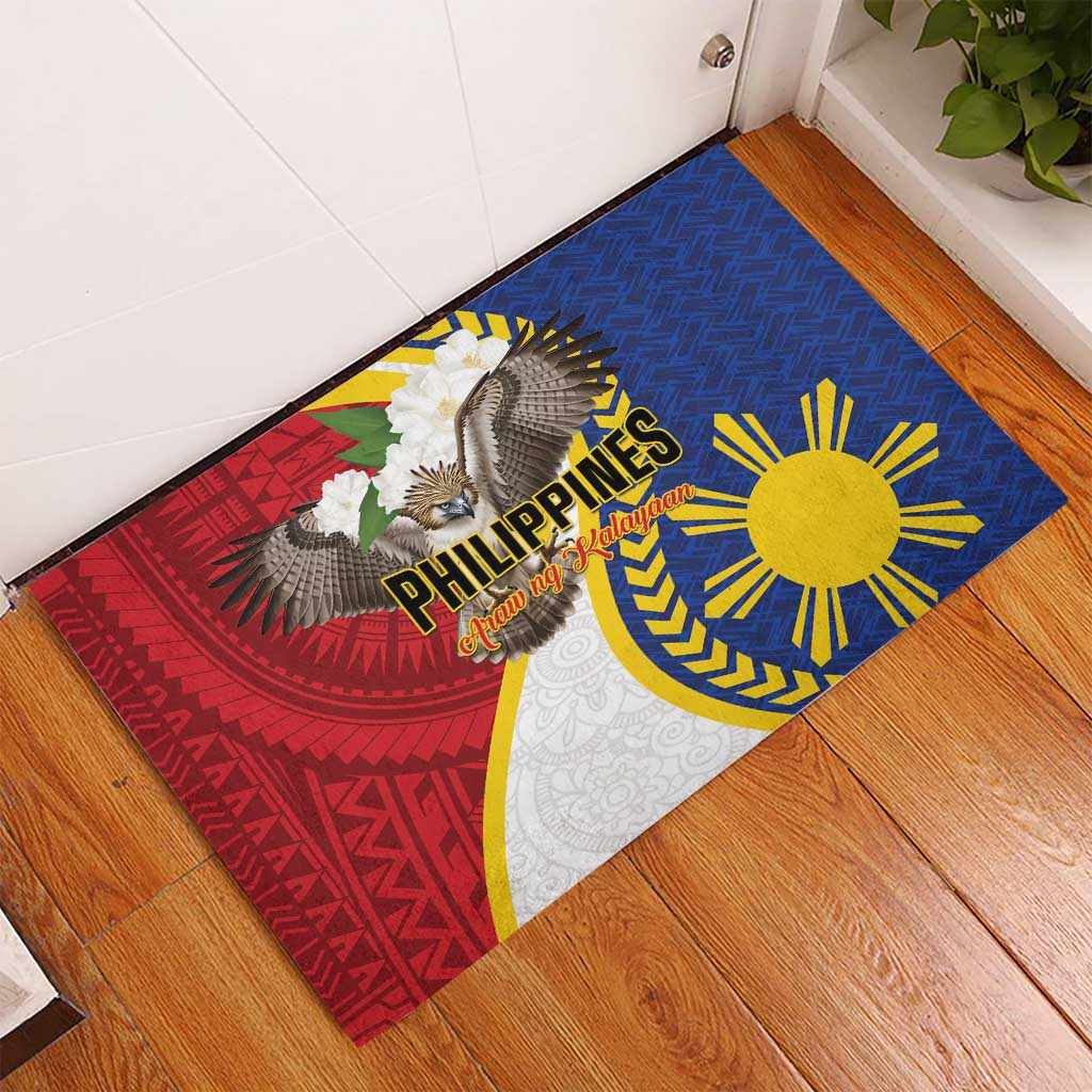 Philippines Rubber Doormat Filipino Araw ng Kalayaan LT01 - Polynesian Pride
