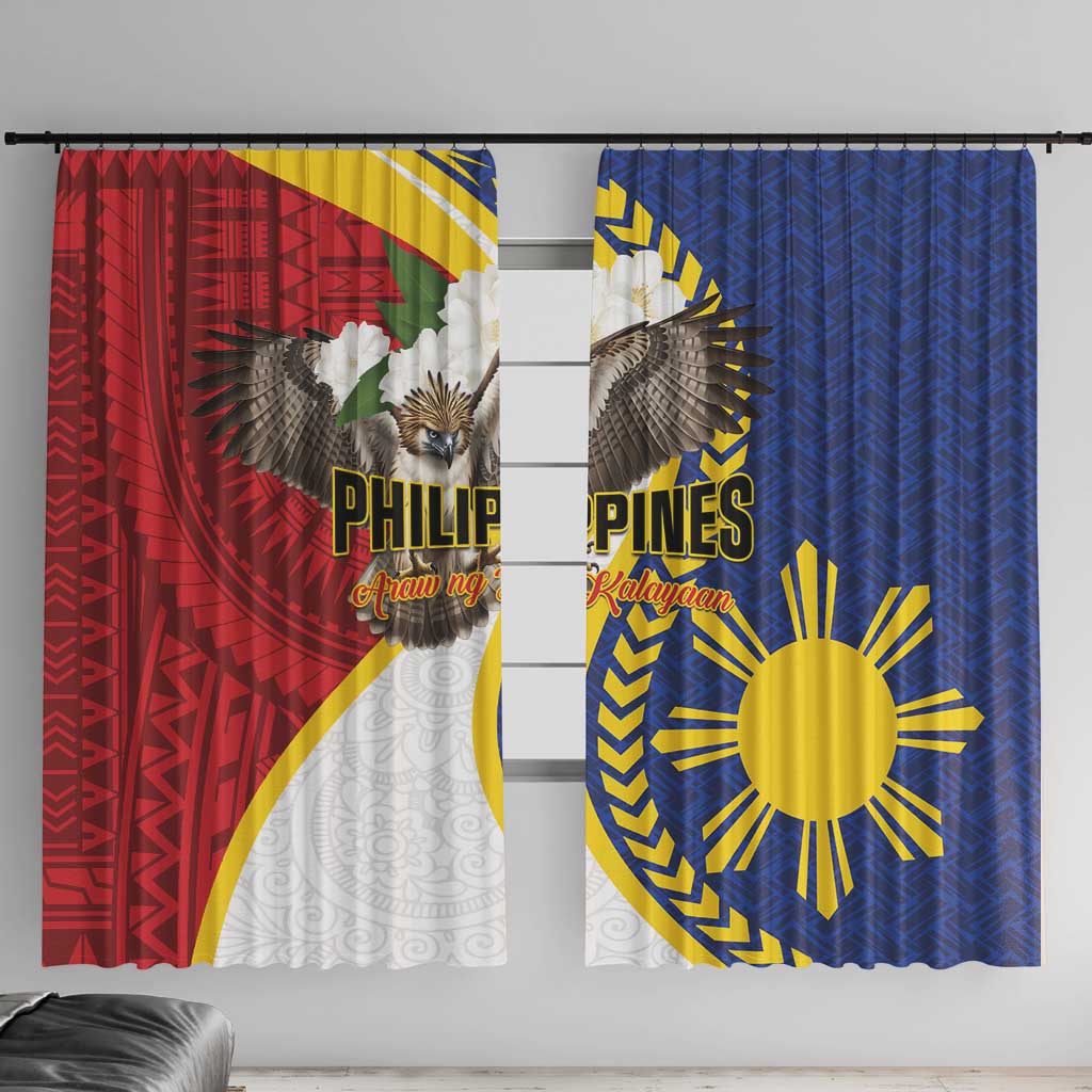 Philippines Window Curtain Filipino Araw ng Kalayaan LT01 With Hooks Multicolor - Polynesian Pride