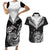 New Zealand Couples Matching Short Sleeve Bodycon Dress and Hawaiian Shirt Aotearoa Maori Kiwi Black Fern LT01 Black - Polynesian Pride