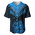 Personalised New Zealand Baseball Jersey Aotearoa Blue Maori Kiwi Blue Fern LT01 Blue - Polynesian Pride