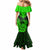 Personalised New Zealand Mermaid Dress Aotearoa Maori Kiwi Green Fern LT01 - Polynesian Pride