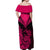 Personalised Aotearoa Off Shoulder Maxi Dress Maori Kiwi Pink Fern LT01 - Polynesian Pride