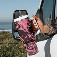 Aotearoa Tumbler With Handle Maori Kiwi Pink Fern LT01 - Polynesian Pride