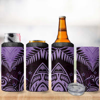 Aotearoa 4 in 1 Can Cooler Tumbler Maori Kiwi Purple Fern LT01 - Polynesian Pride