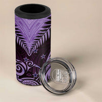 Aotearoa 4 in 1 Can Cooler Tumbler Maori Kiwi Purple Fern LT01 - Polynesian Pride