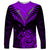 Personalised Aotearoa Long Sleeve Shirt Maori Kiwi Purple Fern LT01 Unisex Purple - Polynesian Pride