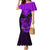 Personalised Aotearoa Mermaid Dress Maori Kiwi Purple Fern LT01 Women Purple - Polynesian Pride