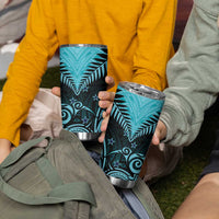 Aotearoa Tumbler Cup Maori Kiwi Turquoise Fern LT01 - Polynesian Pride