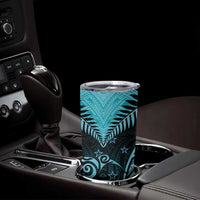 Aotearoa Tumbler Cup Maori Kiwi Turquoise Fern LT01 - Polynesian Pride