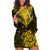 Personalised Aotearoa Hoodie Dress Maori Kiwi Yellow Fern LT01 Yellow - Polynesian Pride