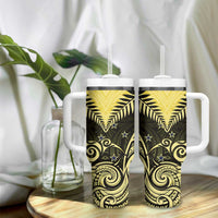 Aotearoa Tumbler With Handle Maori Kiwi Yellow Fern LT01 - Polynesian Pride
