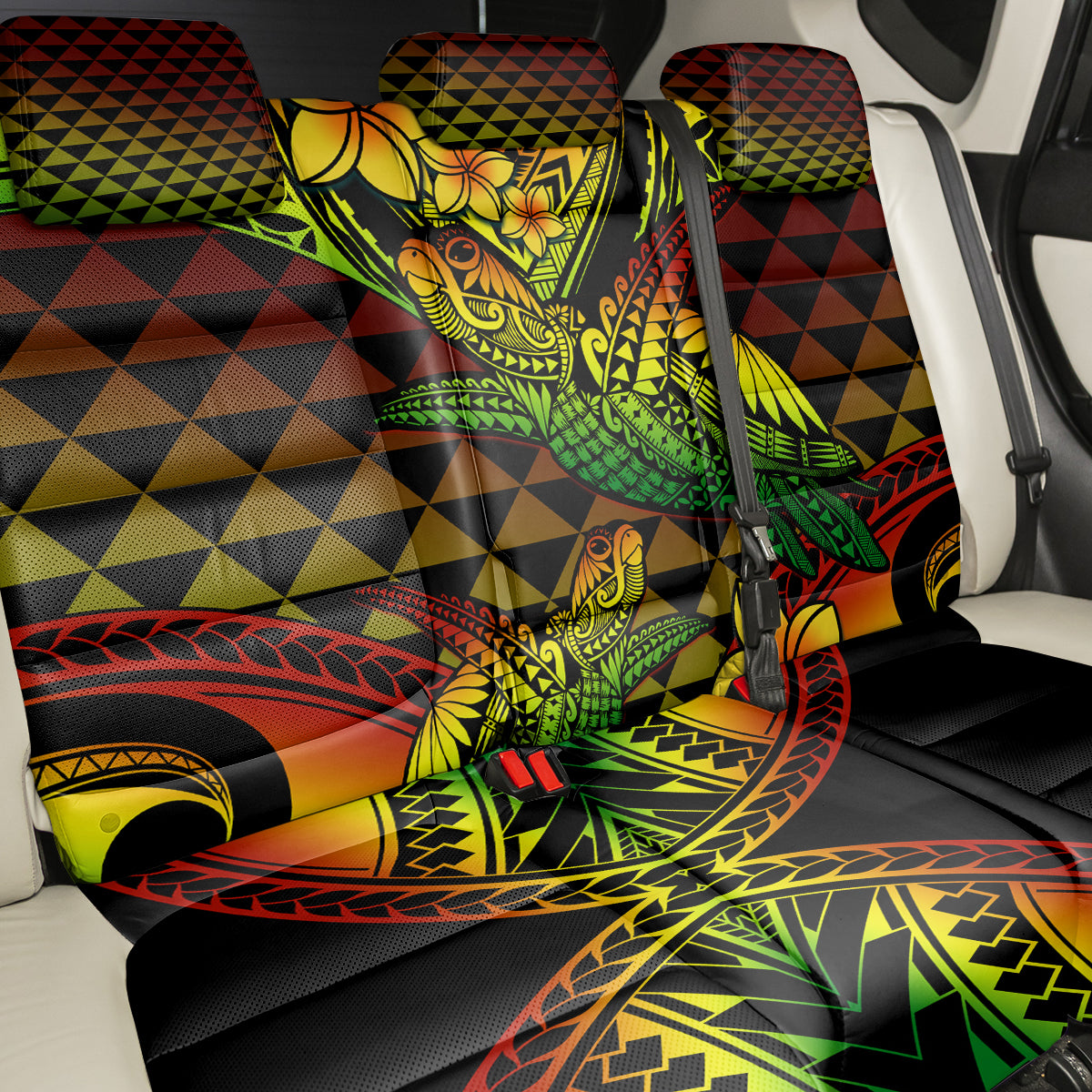Hawaii Turtle Back Car Seat Cover Aloha Kakau Reggae Polynesian Pattern LT01 - Polynesian Pride