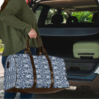 Hibiscus Bloom Island Tribal Waves Travel Bag Blue Polynesian Pattern LT01 - Polynesian Pride