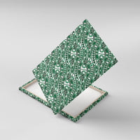 Hibiscus Bloom Island Tribal Waves Canvas Wall Art Green Polynesian Pattern LT01 With Frame Green - Polynesian Pride