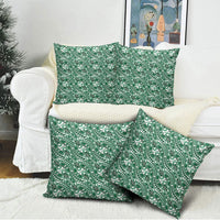 Hibiscus Bloom Island Tribal Waves Pillow Cover Green Polynesian Pattern LT01 - Polynesian Pride