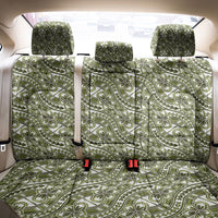 Hibiscus Bloom Island Tribal Waves Back Car Seat Cover Olive Green Polynesian Pattern LT01 - Polynesian Pride