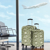 Hibiscus Bloom Island Tribal Waves Luggage Cover Olive Green Polynesian Pattern LT01 - Polynesian Pride