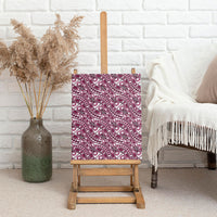 Hibiscus Bloom Island Tribal Waves Canvas Wall Art Pink Polynesian Pattern