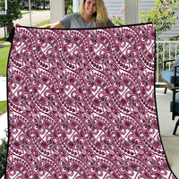 Hibiscus Bloom Island Tribal Waves Quilt Pink Polynesian Pattern LT01 Pink - Polynesian Pride