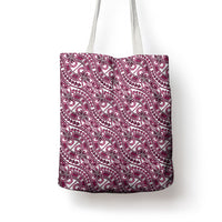 Hibiscus Bloom Island Tribal Waves Tote Bag Pink Polynesian Pattern LT01 - Polynesian Pride