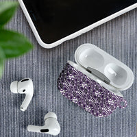 Hibiscus Bloom Island Tribal Waves AirPods Case Purple Polynesian Pattern